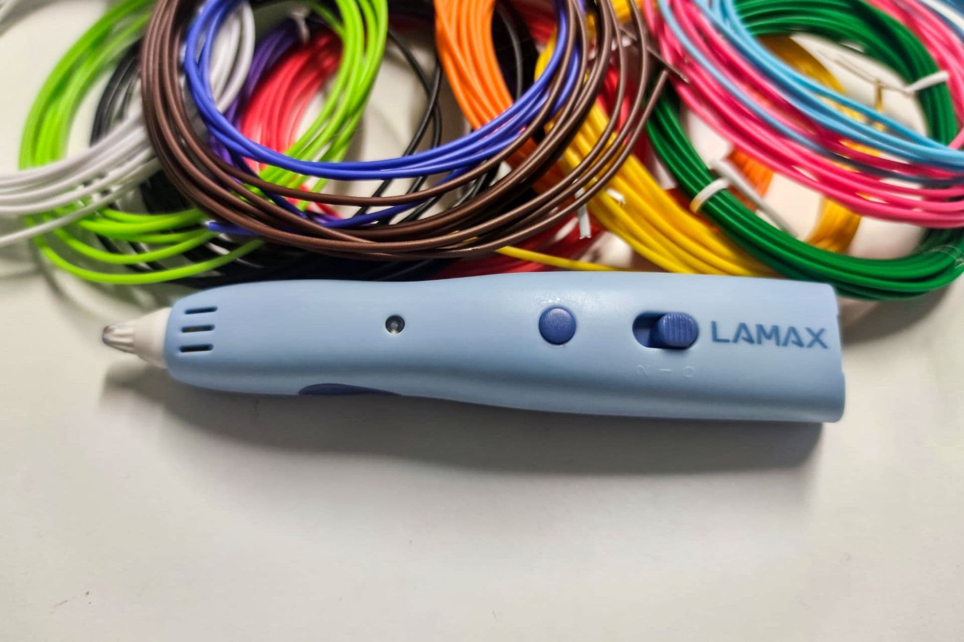 ovládání 3D pera LAMAX ArtKid1 3D Blue, recenze Testado