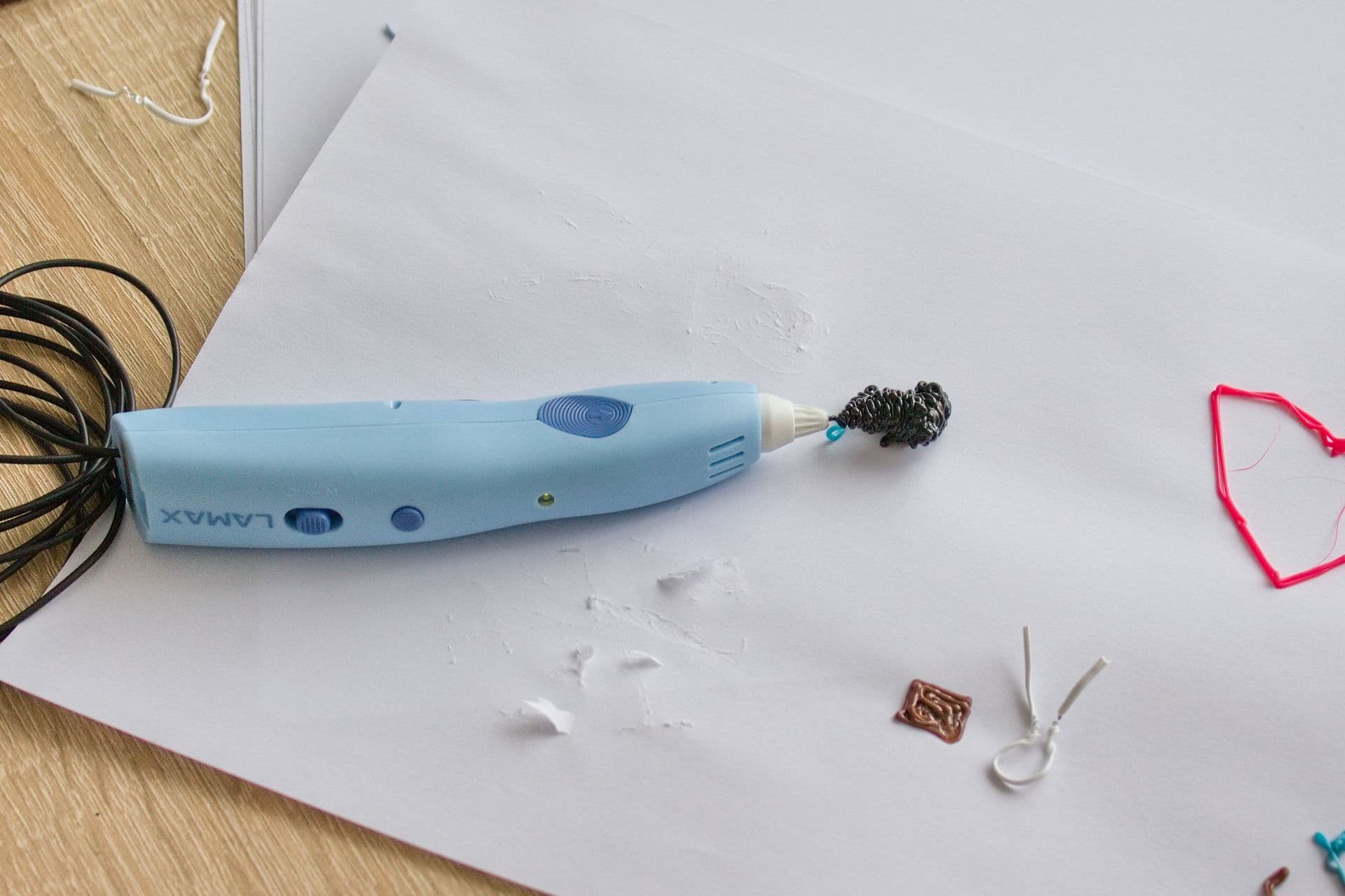 ovládání 3D pera LAMAX ArtKid1 3D Blue, recenze Testado