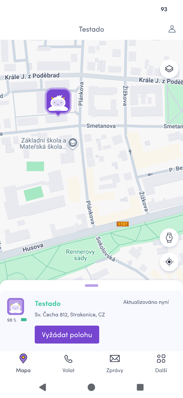 Kloki Star trackování mapa