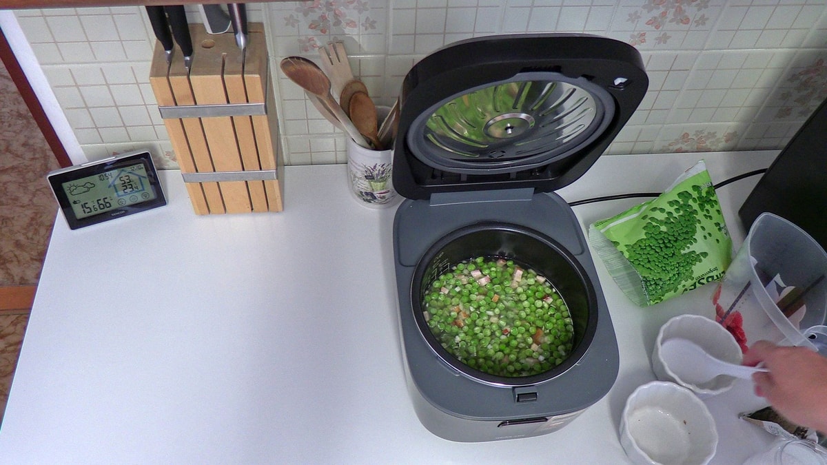 recenze rýžovaru SENCOR SRM 3900BK, Testado, vaření polévky