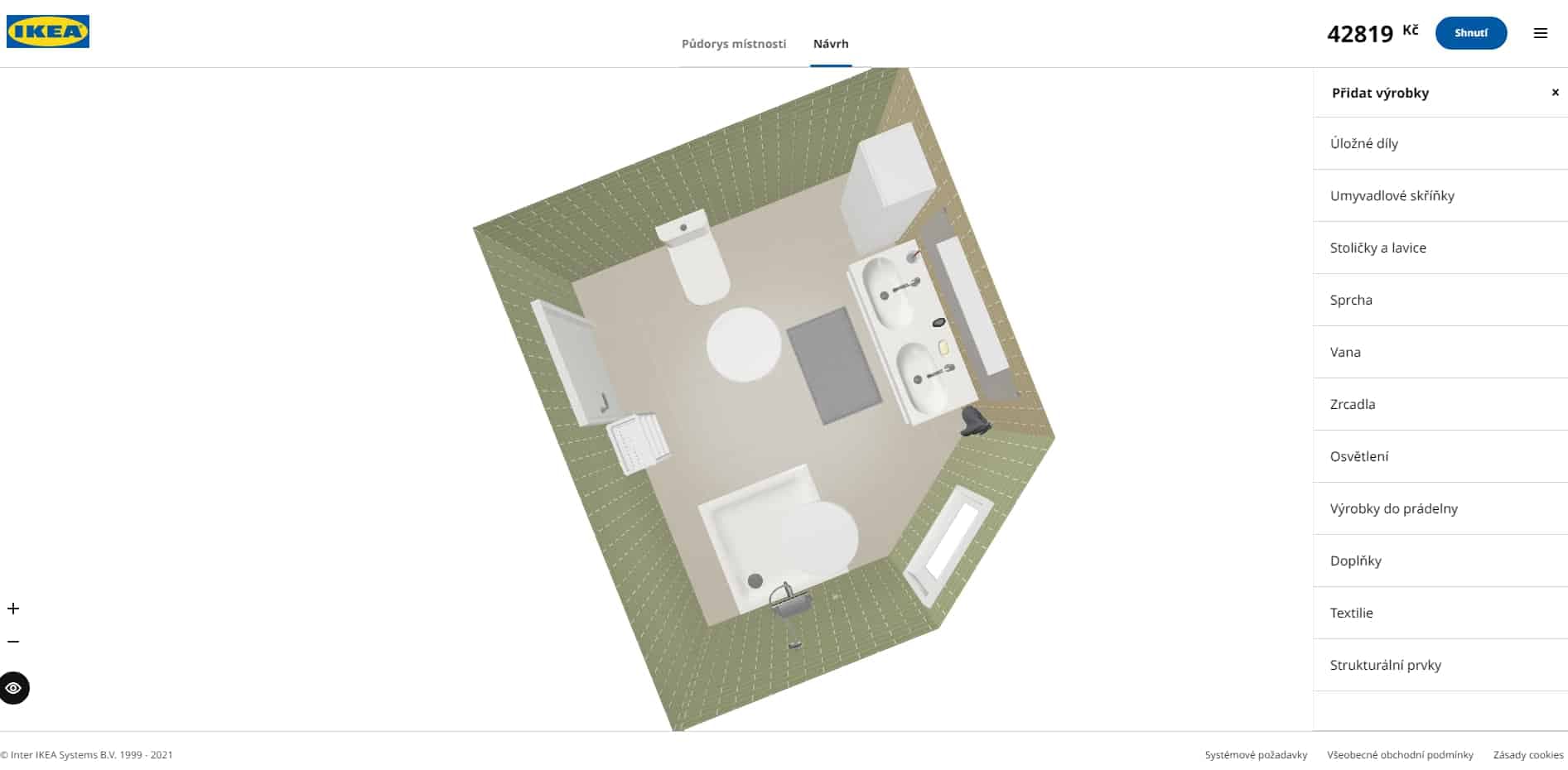 3D návrh koupelny Ikea recenze