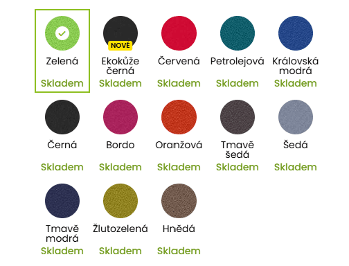 Zdravotní židle Evora plus barvy podsedáku