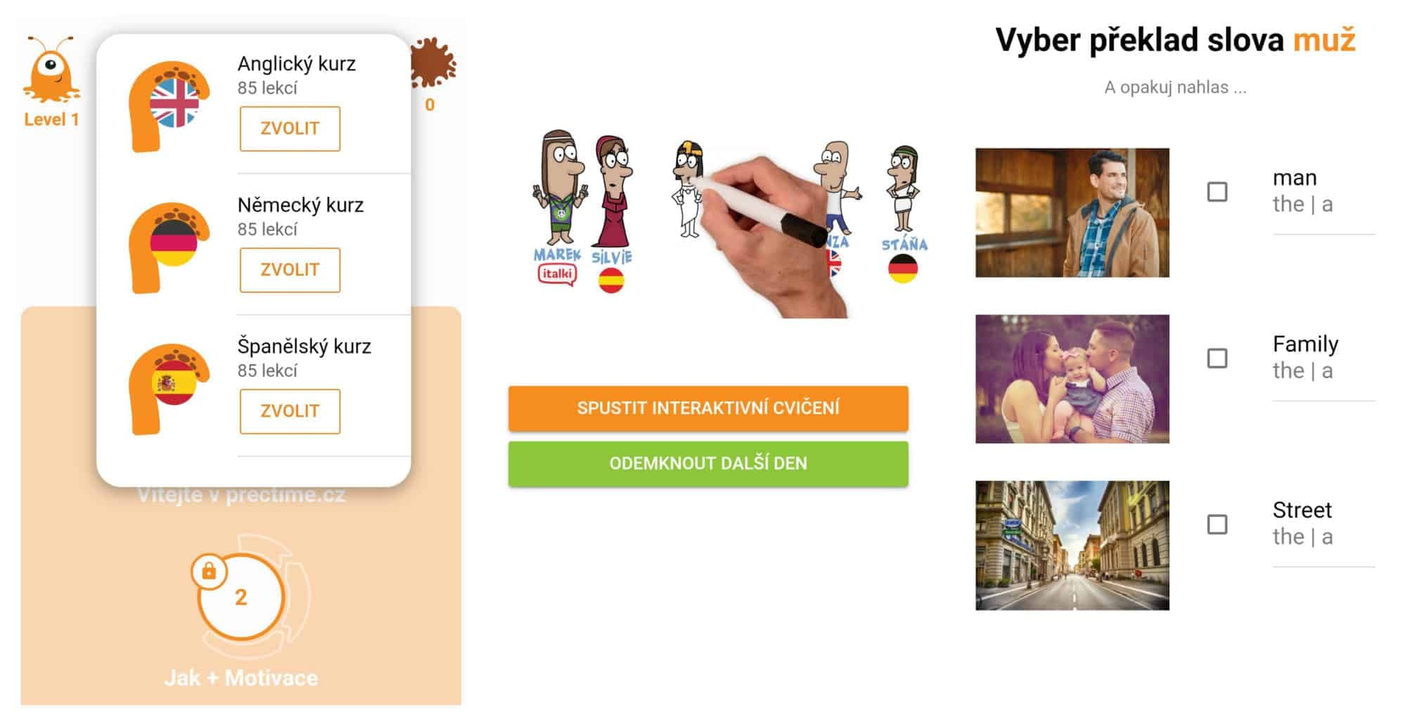 mobilní palikace prectime