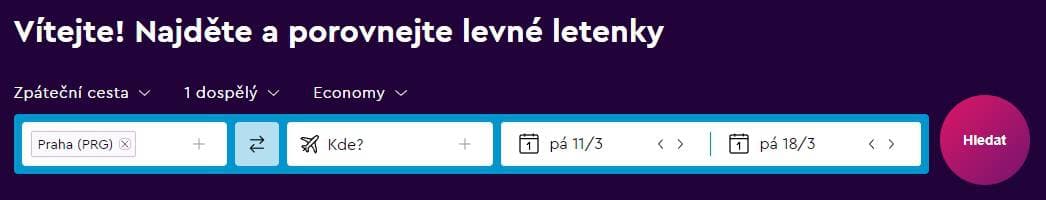 letenky vyhledávání Momondo