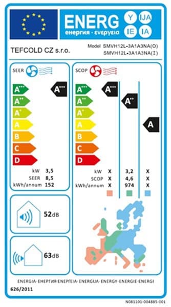 NORDline NOVA SMVH12L-3A1A3NA - recenze energetické údaje
