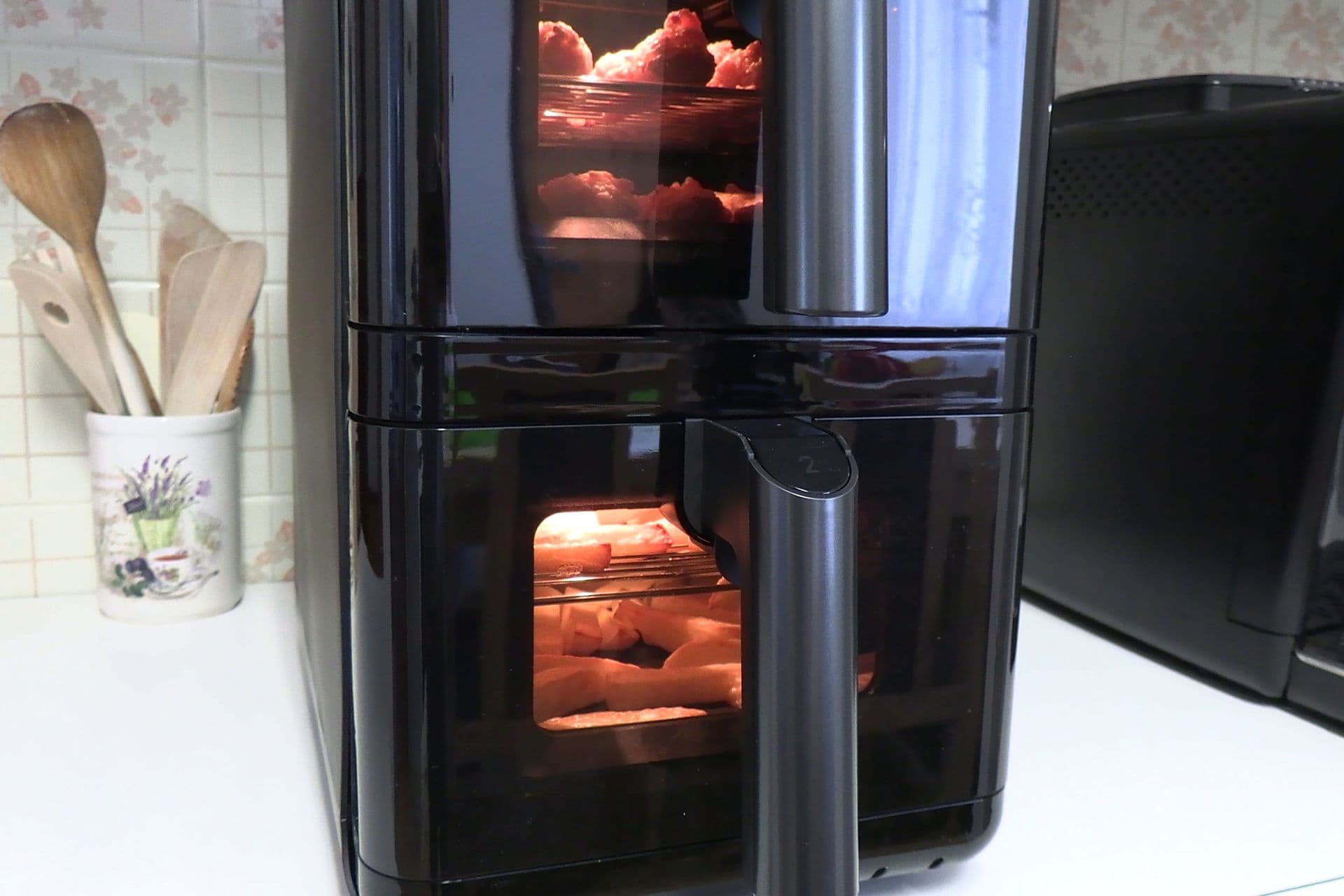 duální horkovzdušná fritéza SENCOR SFR 1250BK, Testado recenze, synchronizované pečení