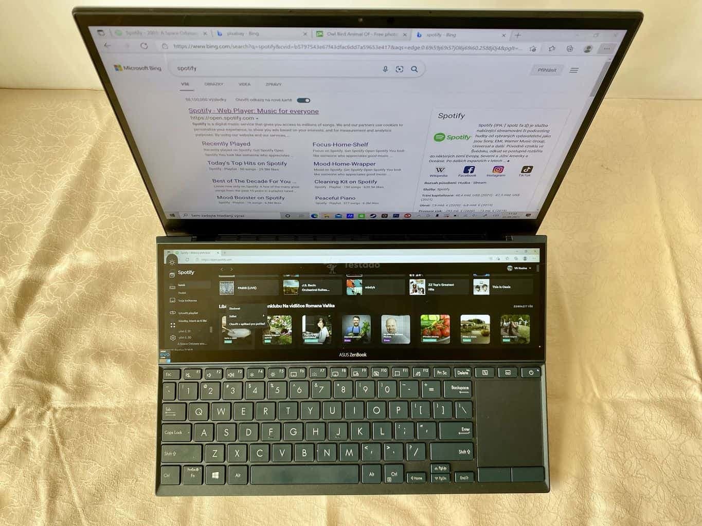 test Asus ZenBook Duo 14 UX 482E