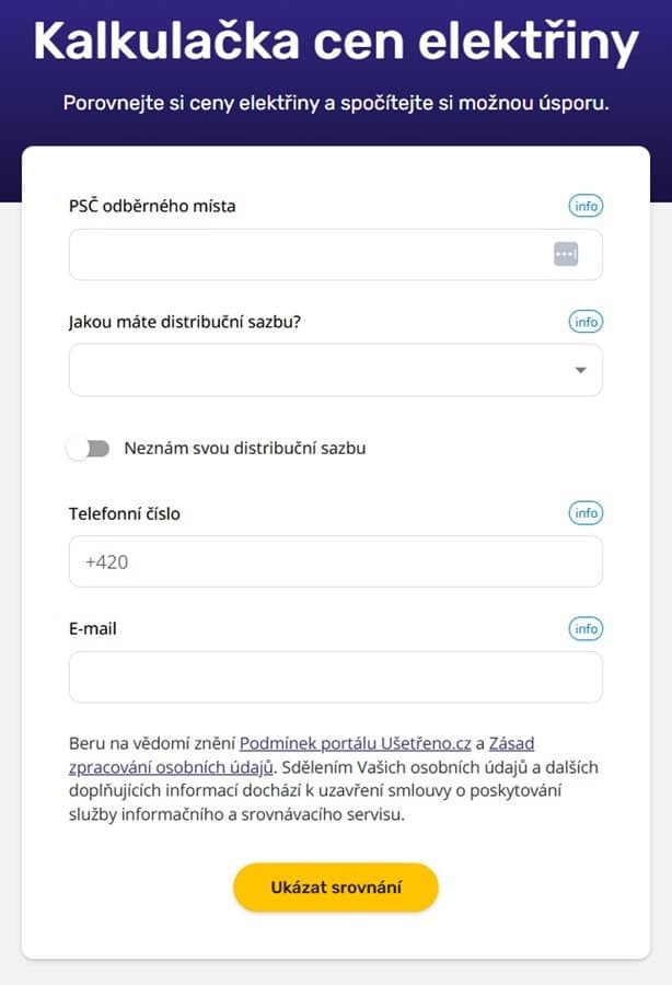 Recenze srovnávače Ušetřeno.cz - přehlednost webu - aktualizace