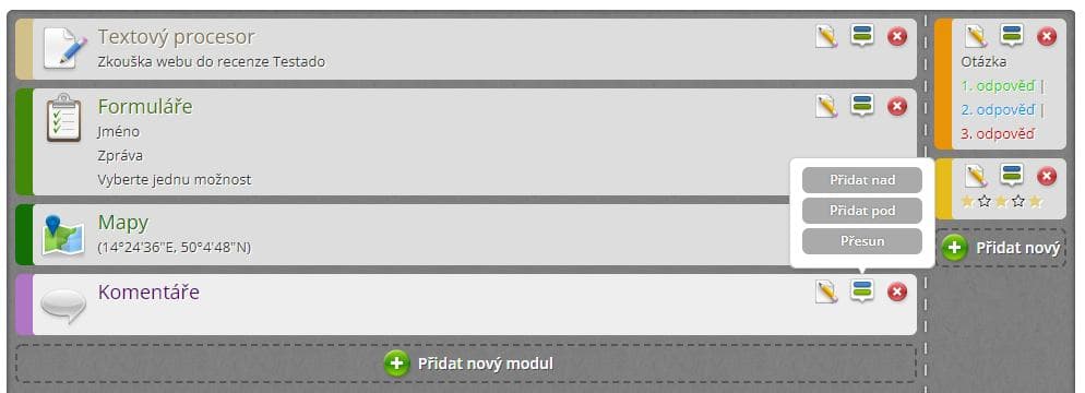 prostředí websnadno
