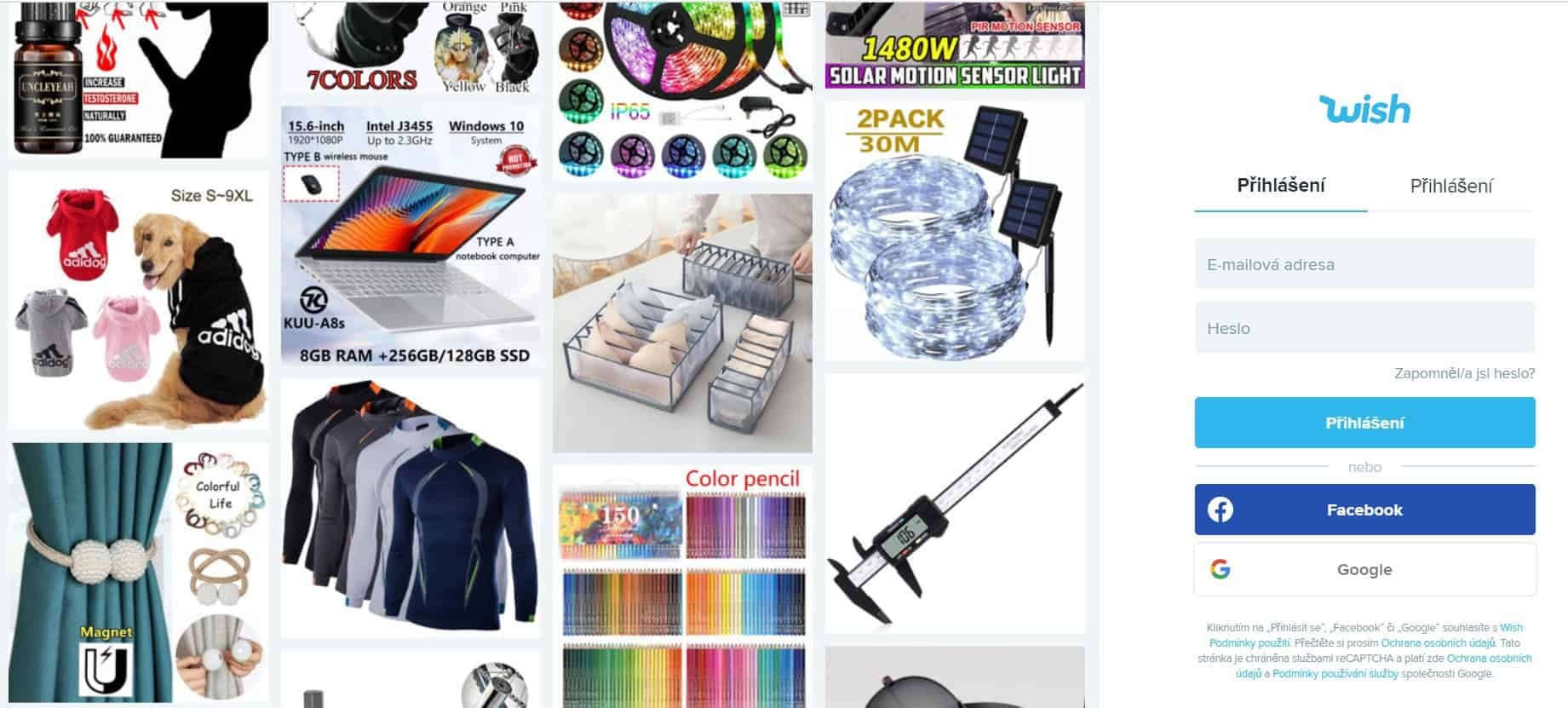 recenze čínského obchodu wish